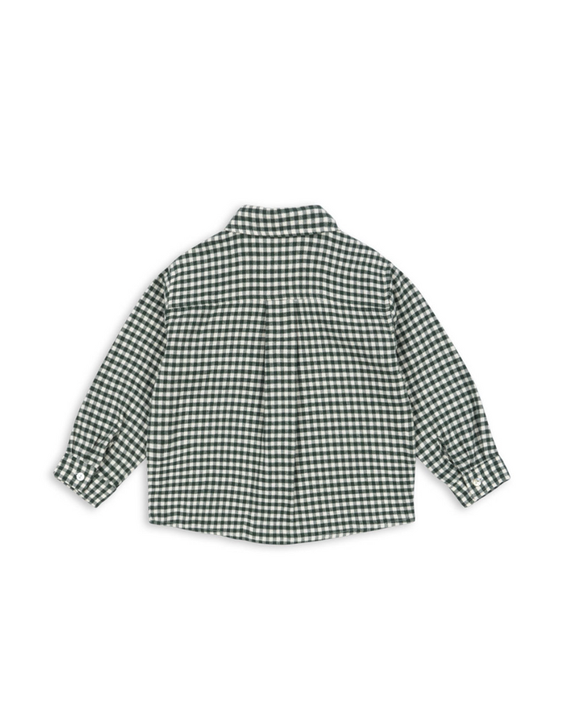 FORET LS SHIRT GOTS-GREEN CHECK