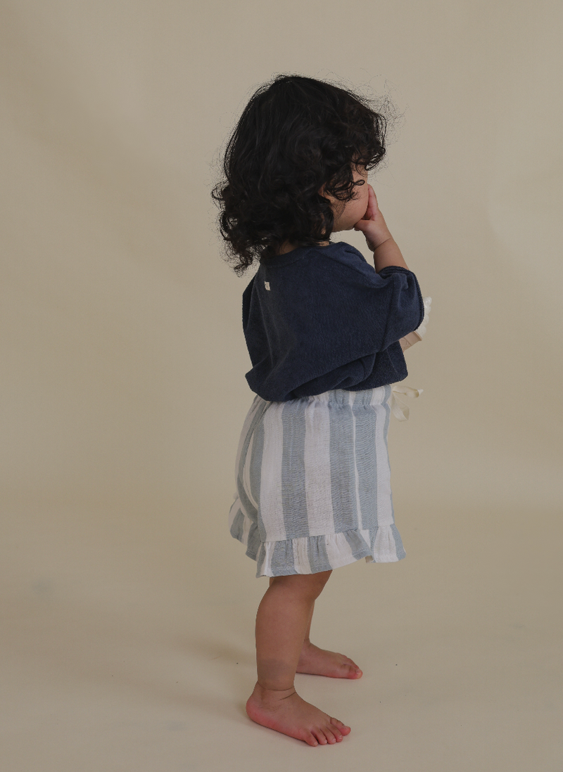 Navy Terry Boxy T-Shirt