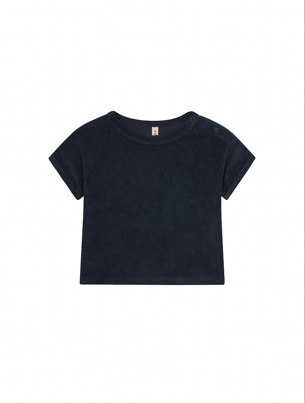 Navy Terry Boxy T-Shirt