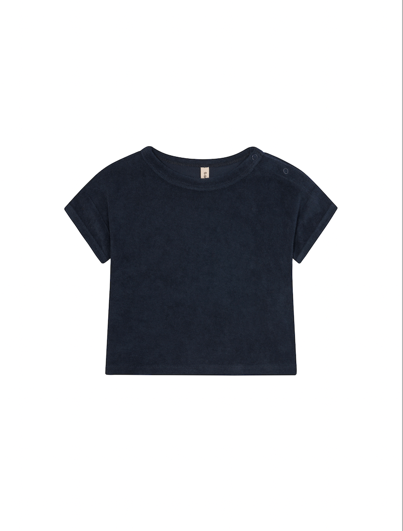 Navy Terry Boxy T-Shirt