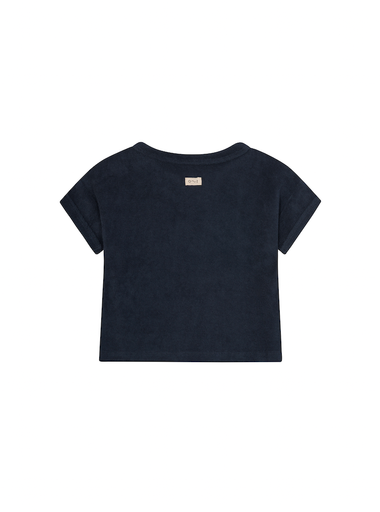 Navy Terry Boxy T-Shirt