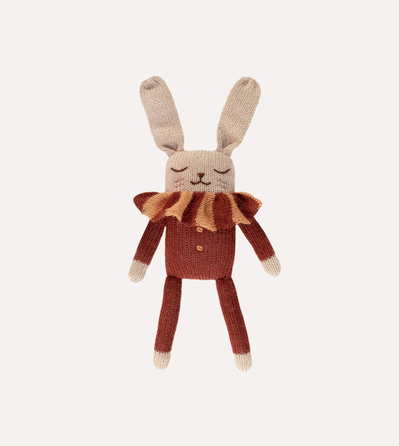 Bunny knit toy 小兔-羊鴕毛公仔| sienna striped collar
