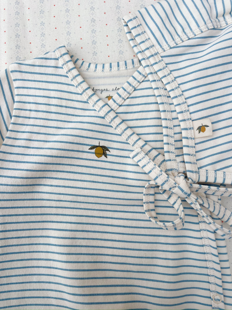 ONESIE GOTS-STRIPE BLUIE