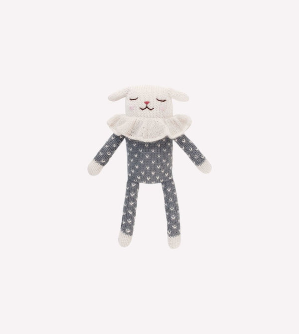 Lamb knit toy | slate dots pyjamas