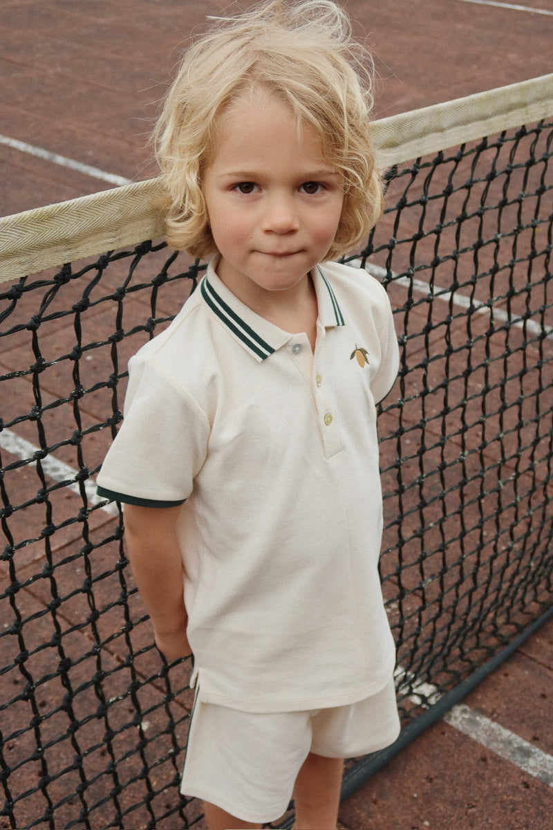 FLORIAN POLO SHIRT GOTS-ANTIQUE WHITE