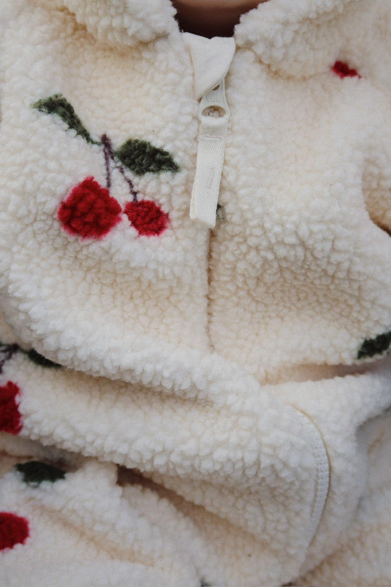 JODY TEDDY ONESIE-MA GRANDE CERISE