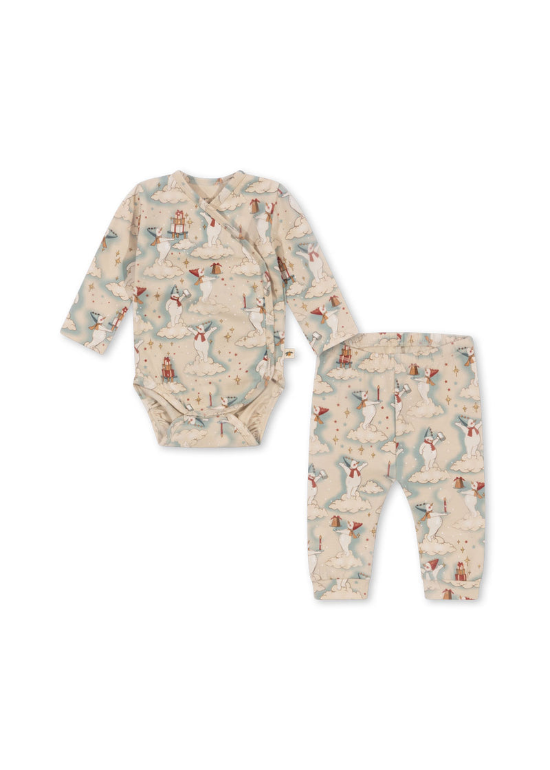 BASIC BODY/PANTS SET GOTS-LET IT SNOW