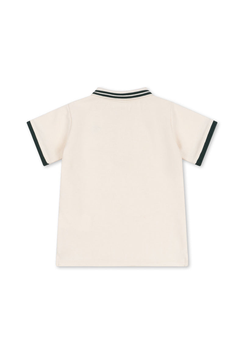 FLORIAN POLO SHIRT GOTS-ANTIQUE WHITE