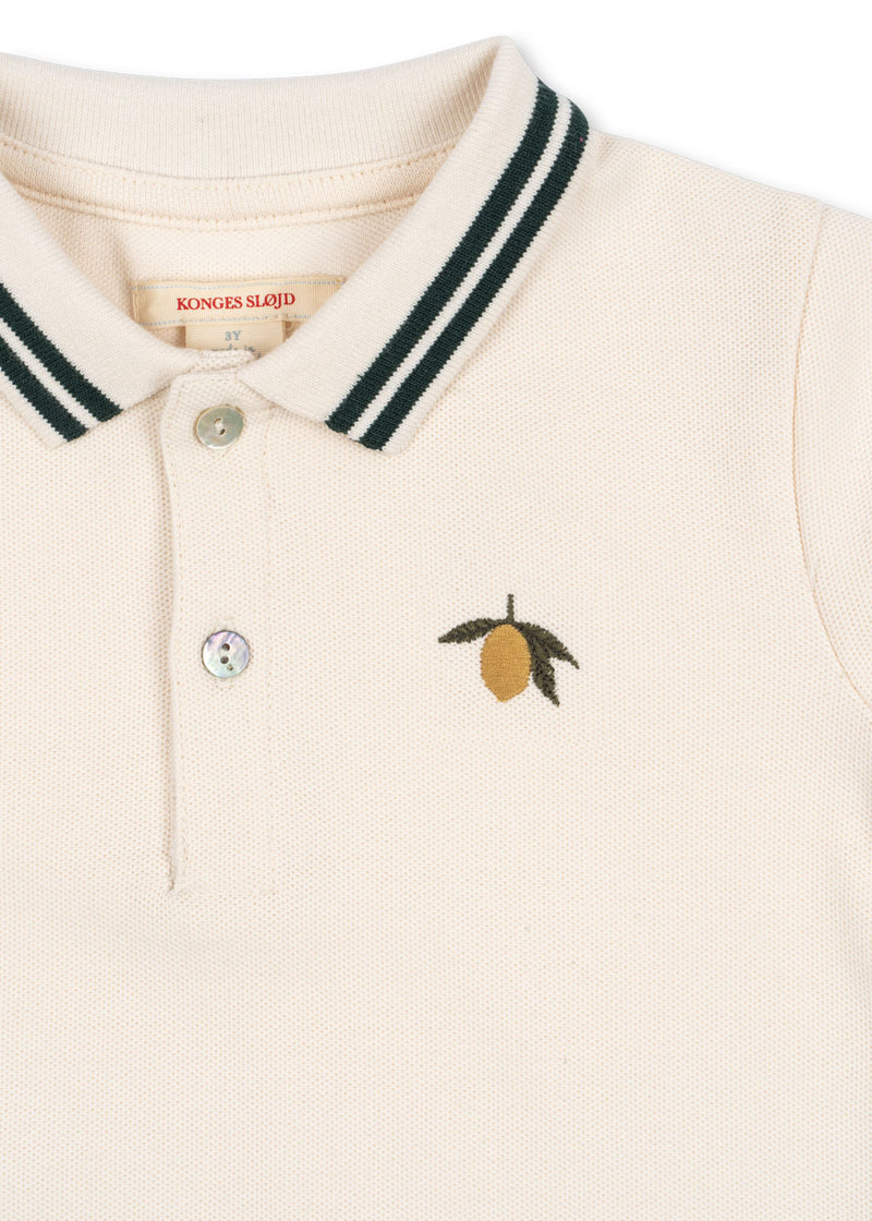 FLORIAN POLO SHIRT GOTS-ANTIQUE WHITE