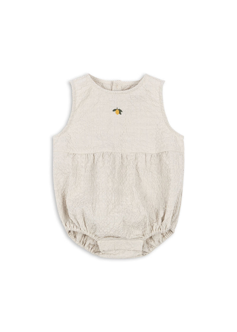 ELLIOT ROMPER GOTS-QUARRY STRIPE
