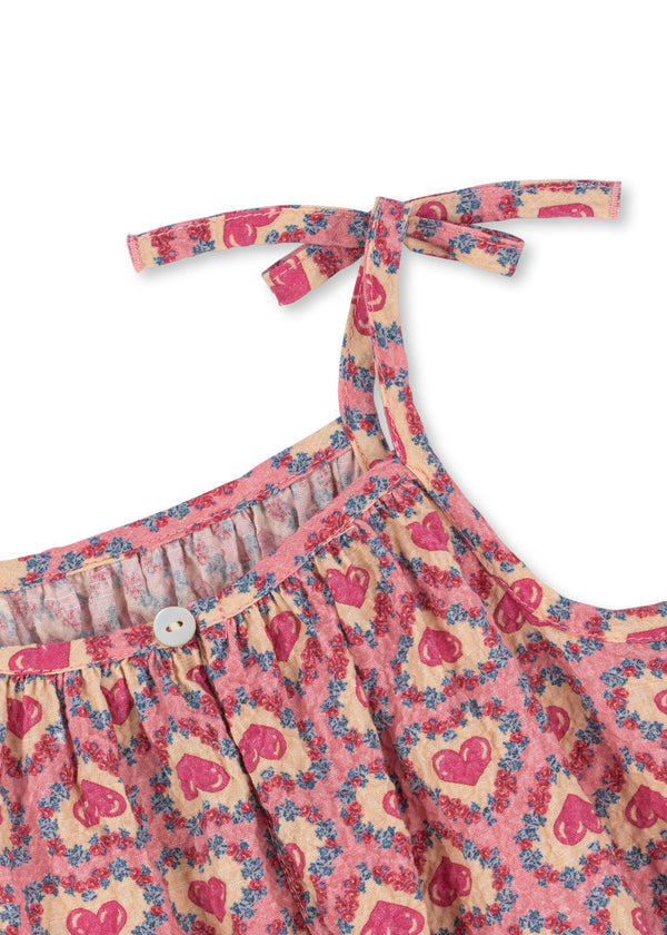 VIVIAN STRAP ROMPER GOTS-FELICE ROSE