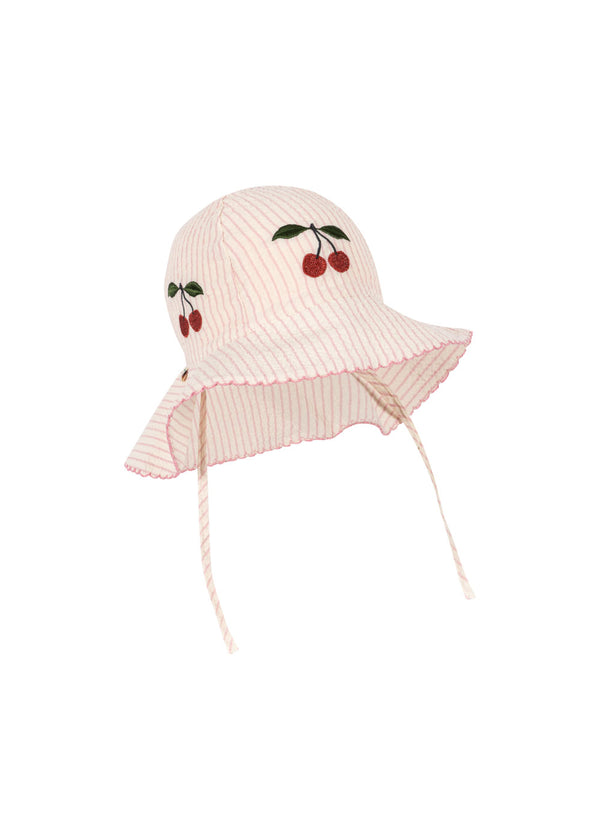 ELLIE SUN HAT GOTS-PEONY STRIPE