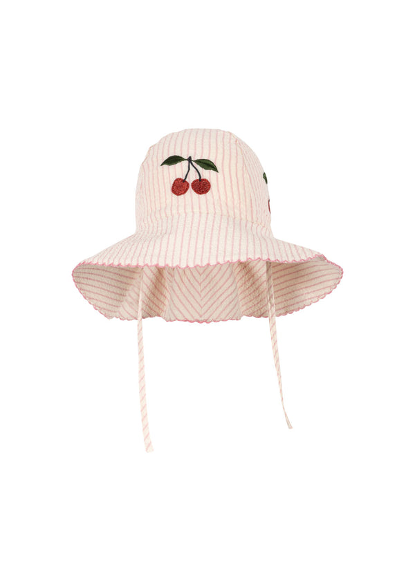 ELLIE SUN HAT GOTS-PEONY STRIPE
