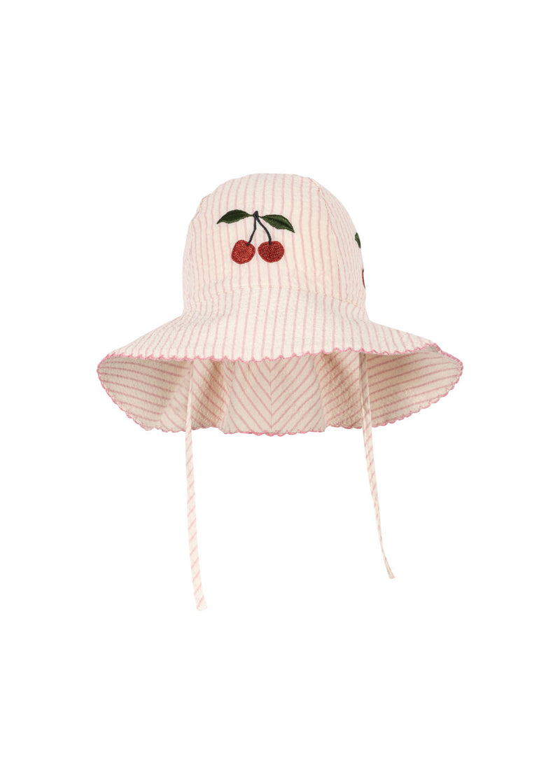 ELLIE SUN HAT GOTS-PEONY STRIPE