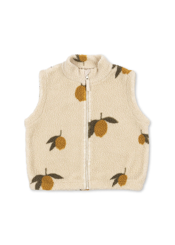 JODY TEDDY VEST-MON GRAND CITRON