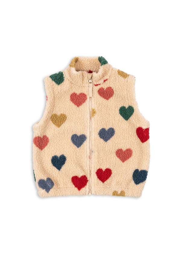 JODY TEDDY VEST-BON COEUR COLORƒ