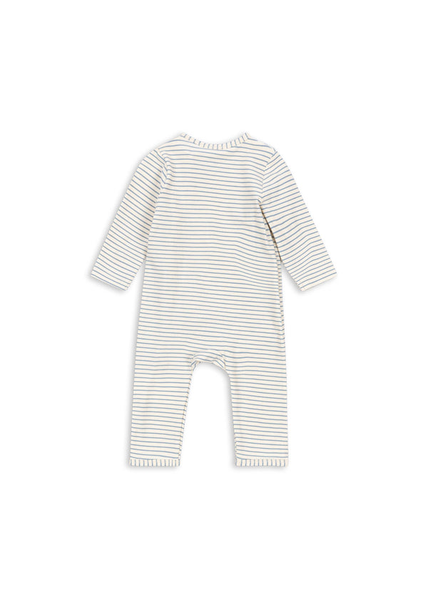ONESIE GOTS-STRIPE BLUIE