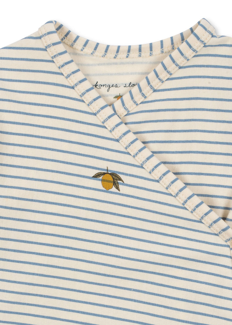 ONESIE GOTS-STRIPE BLUIE
