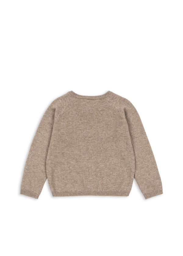 MATTOU KNIT CARDIGAN-LIGHT BROWN