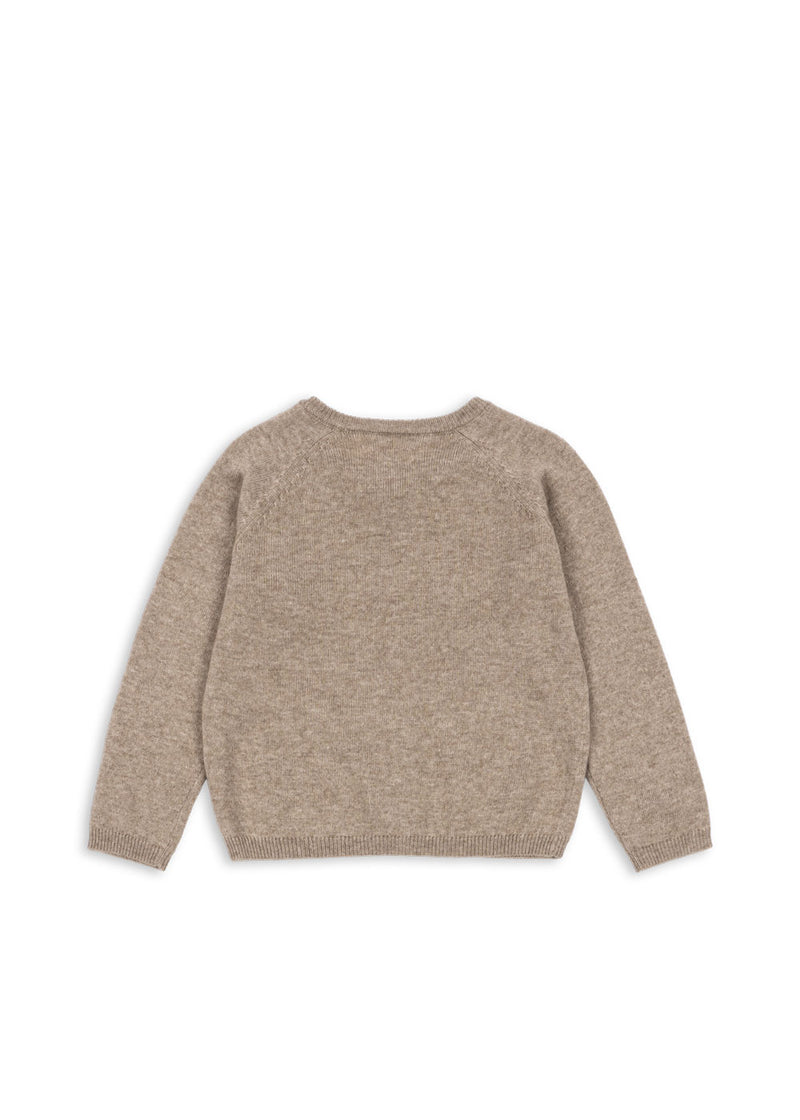 MATTOU KNIT CARDIGAN-LIGHT BROWN