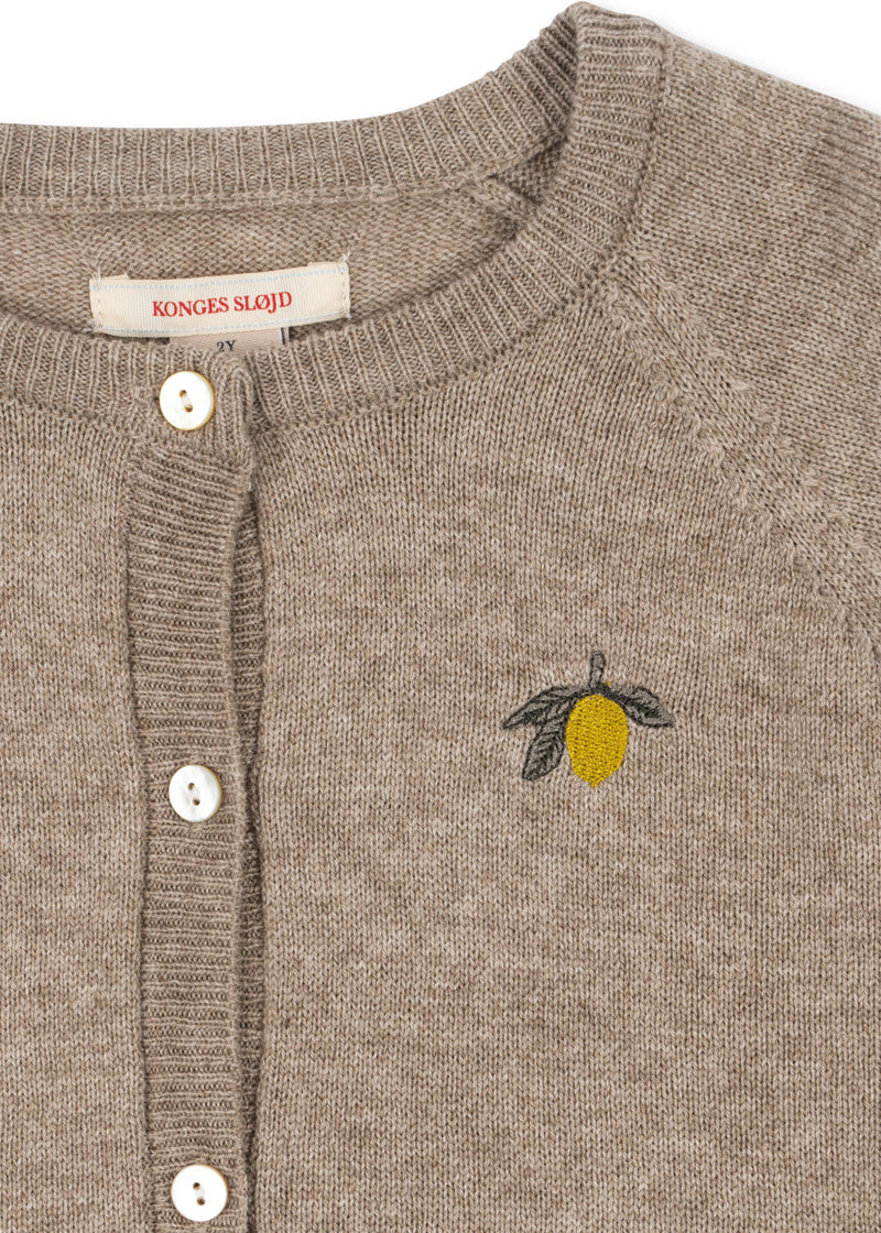 MATTOU KNIT CARDIGAN-LIGHT BROWN