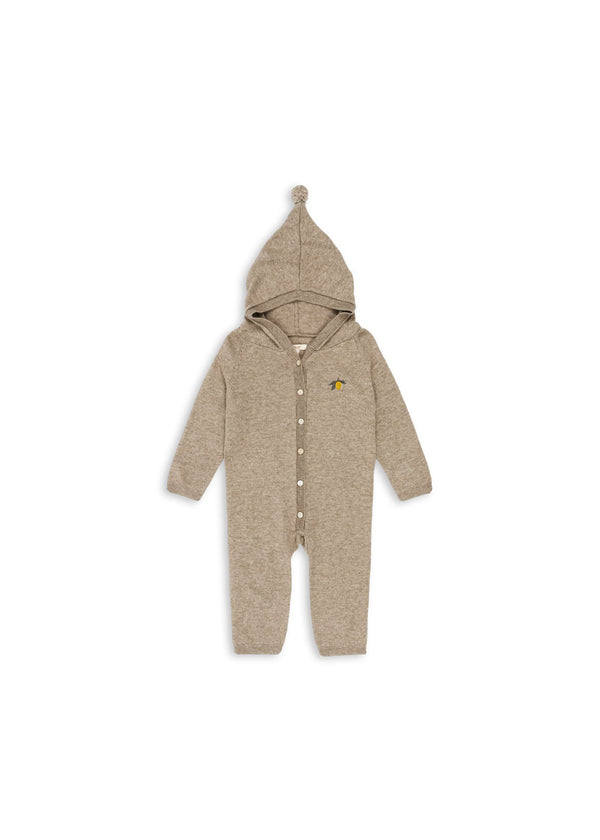 MATTOU KNIT ONESIE-LIGHT BROWN
