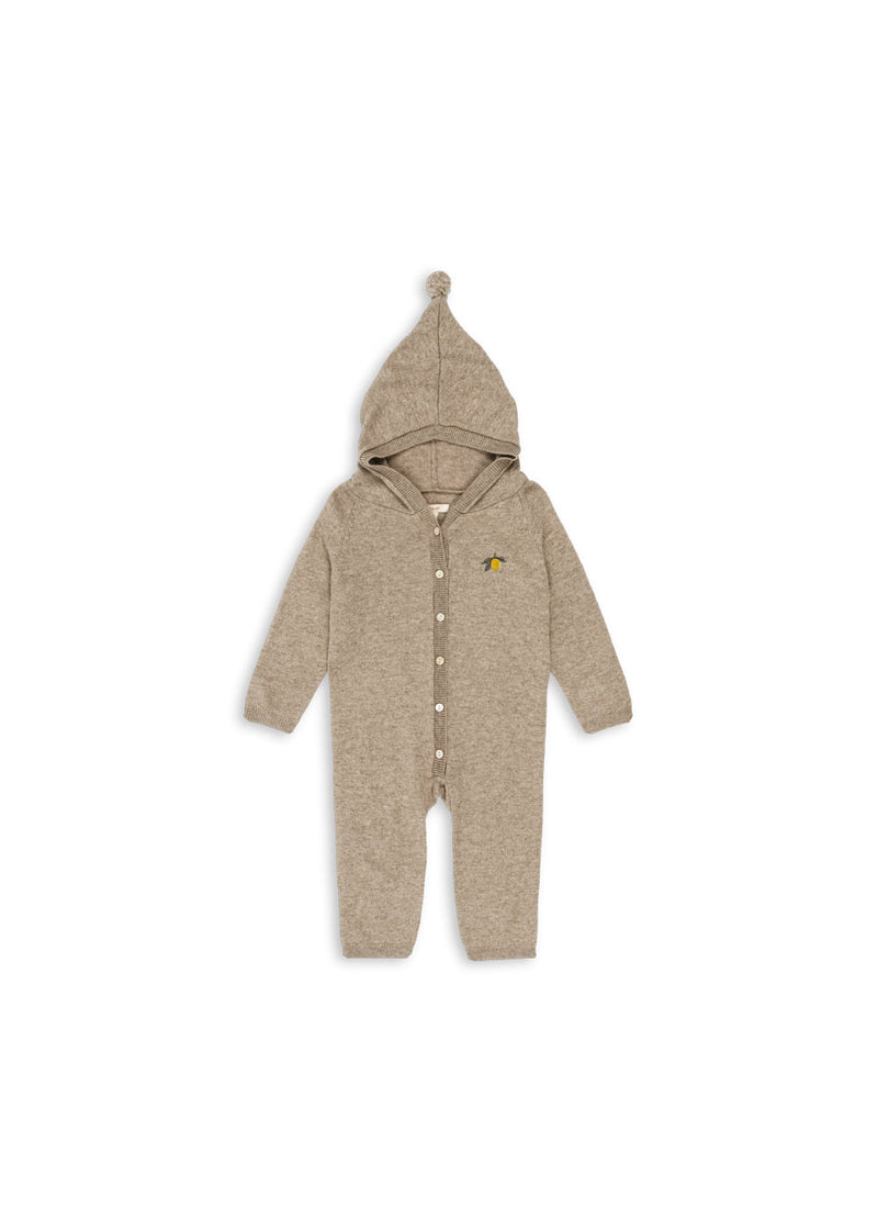 MATTOU KNIT ONESIE-LIGHT BROWN