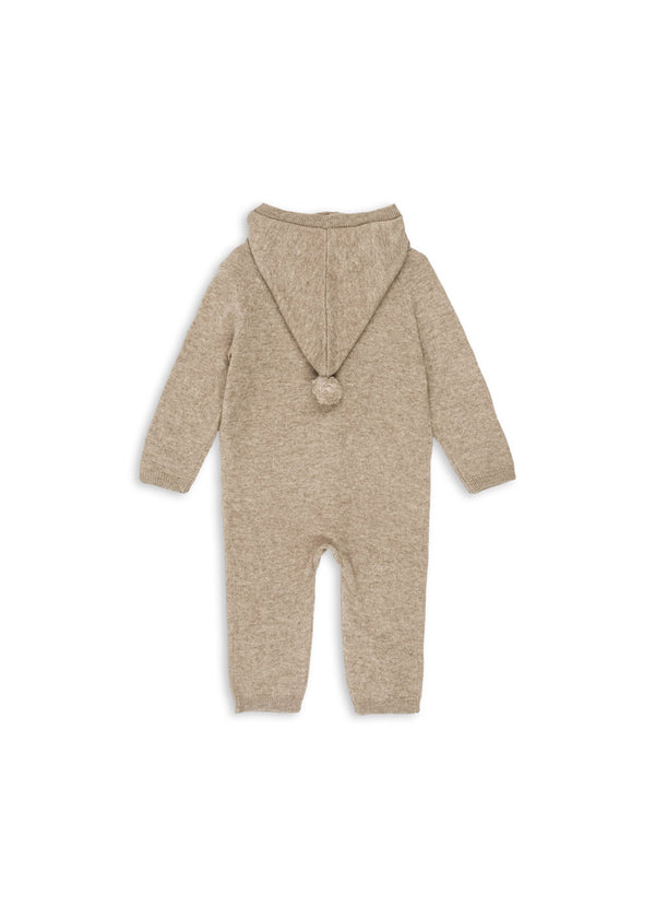 MATTOU KNIT ONESIE-LIGHT BROWN