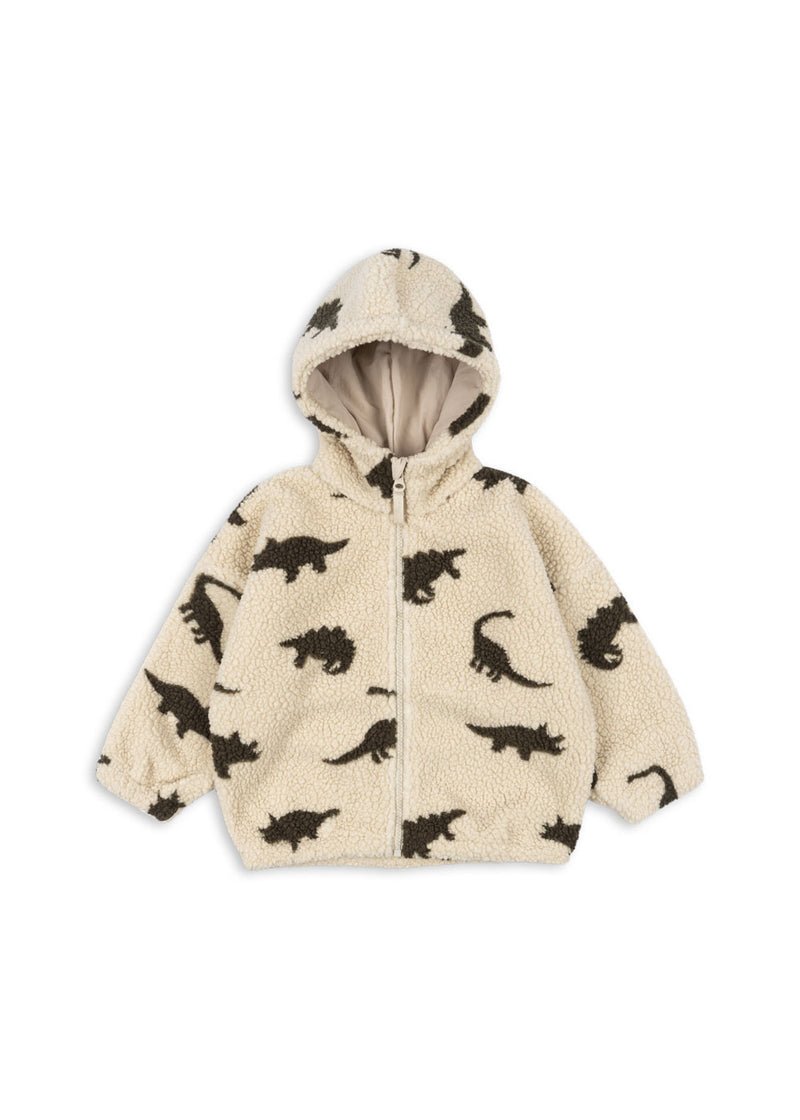 JODY TEDDY HOODIE-DINO SILHOUETTE