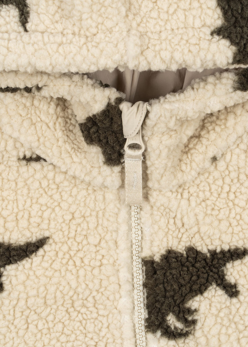 JODY TEDDY HOODIE-DINO SILHOUETTE