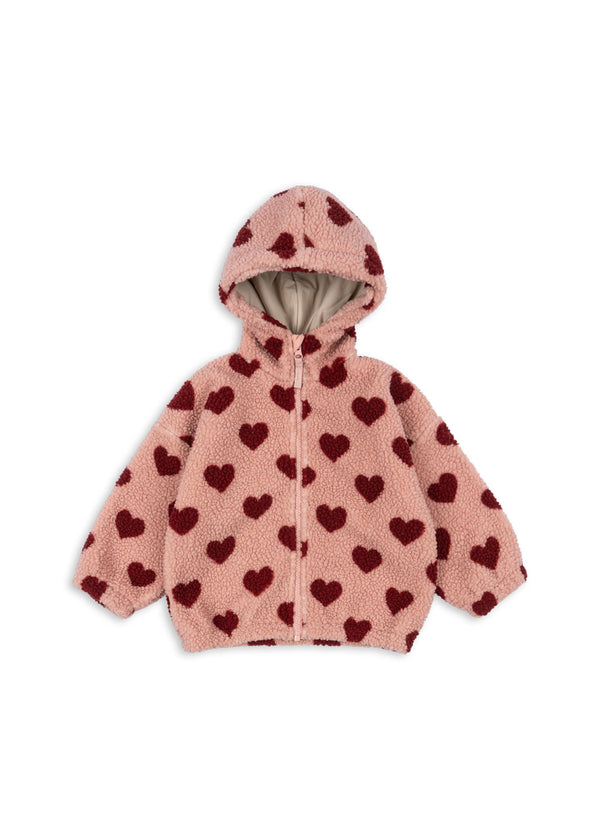 JODY TEDDY HOODIE GRS-COEUR MELLOW