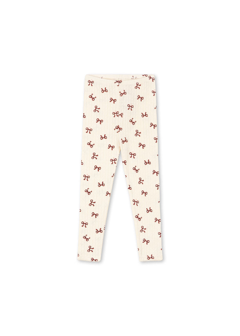 MINNIE PANTS GOTS-BOW ROUGE