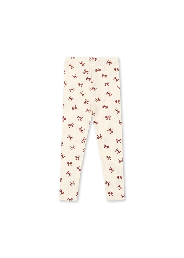 MINNIE PANTS GOTS-BOW ROUGE