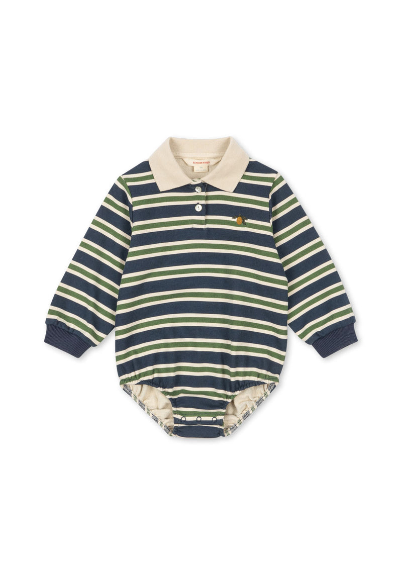 SPOTTY LS ROMPER GOTS-SPELLBOUND STRIPE