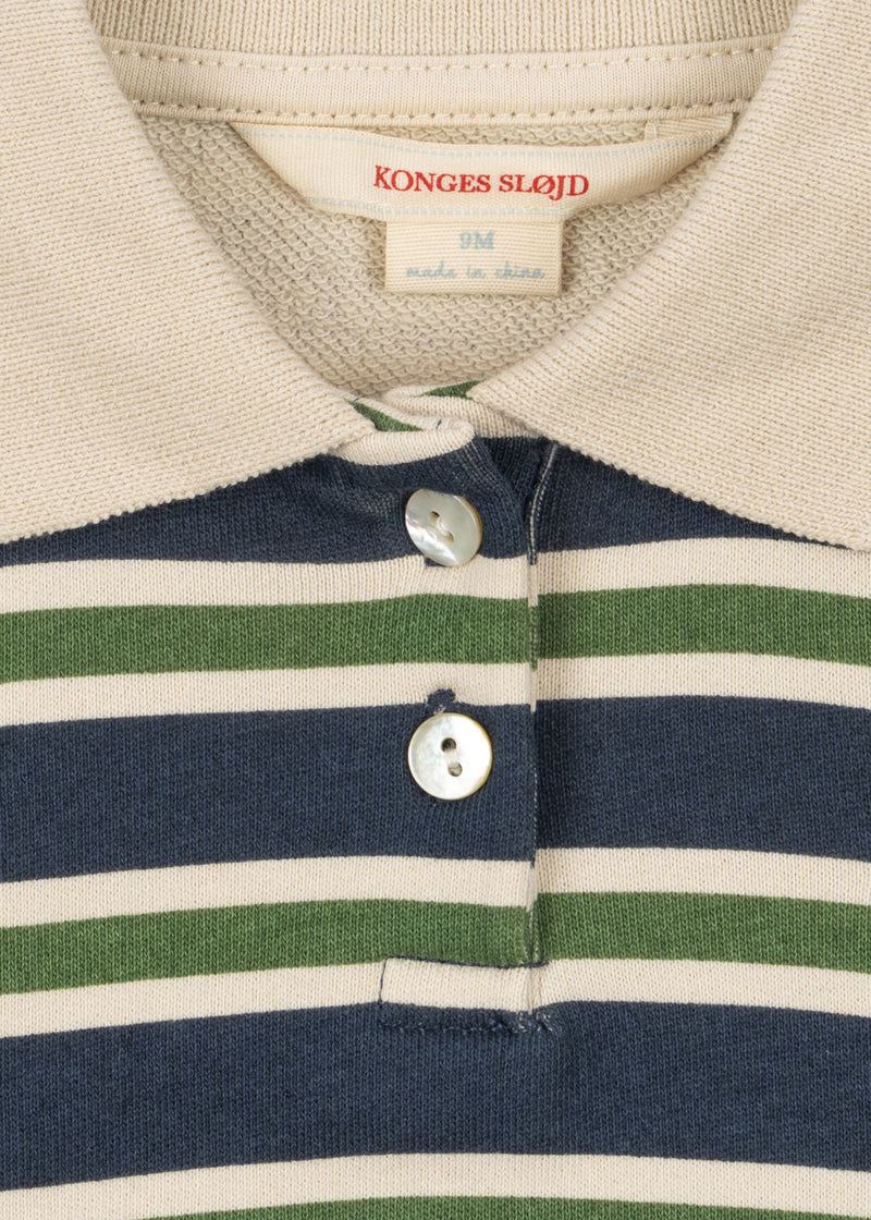 SPOTTY LS ROMPER GOTS-SPELLBOUND STRIPE