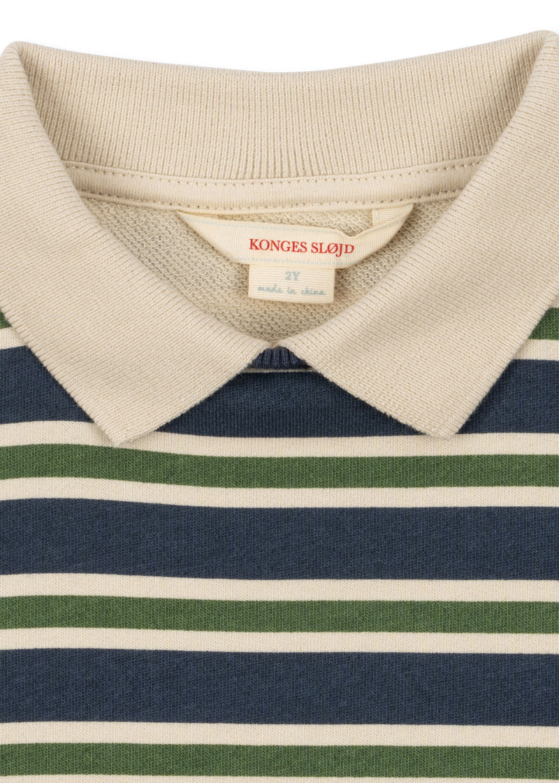 SPOTTY LS POLO GOTS-SPELLBOUND STRIPE