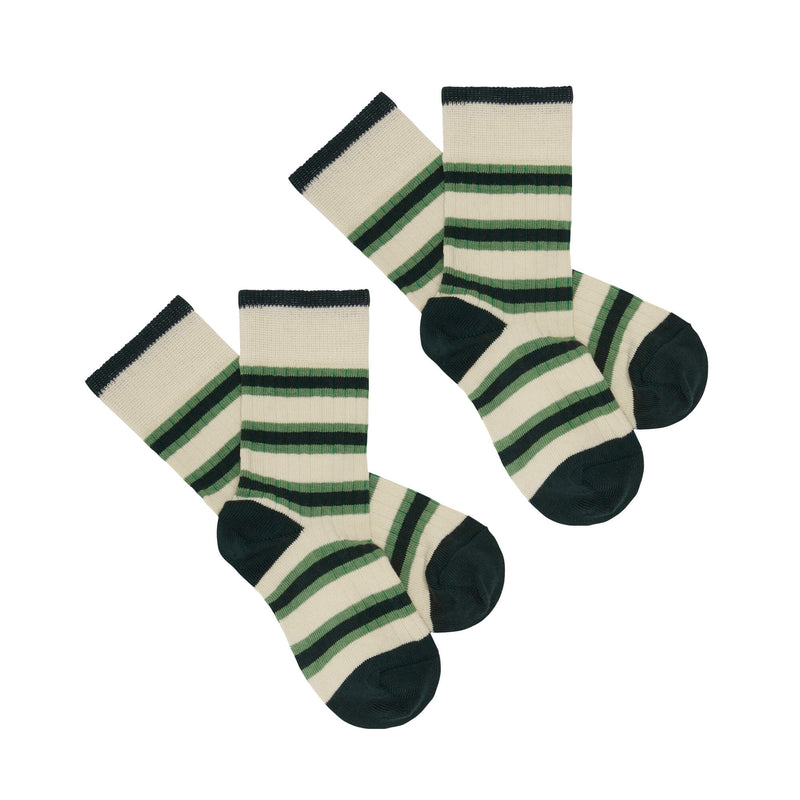 TRIPE SOCK-DEEP GREEN