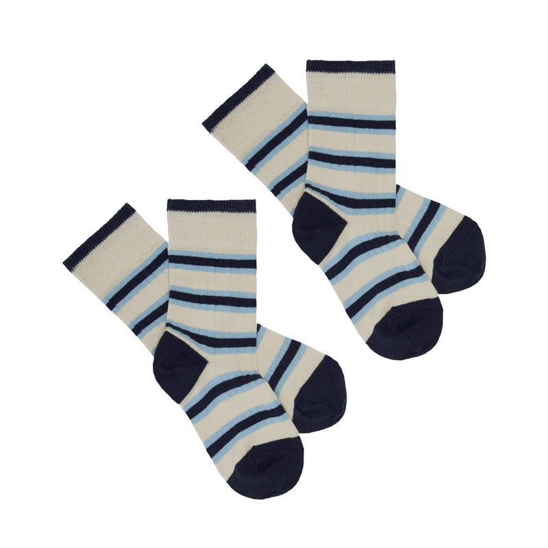 TRIPE SOCK-DARK NAVY