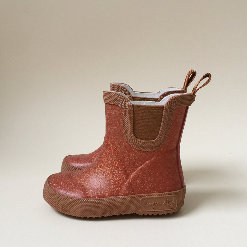 Konges Sloejd WELLY RUBBER BOOTS GLITTER 水鞋靴子-ROSE BLUSH