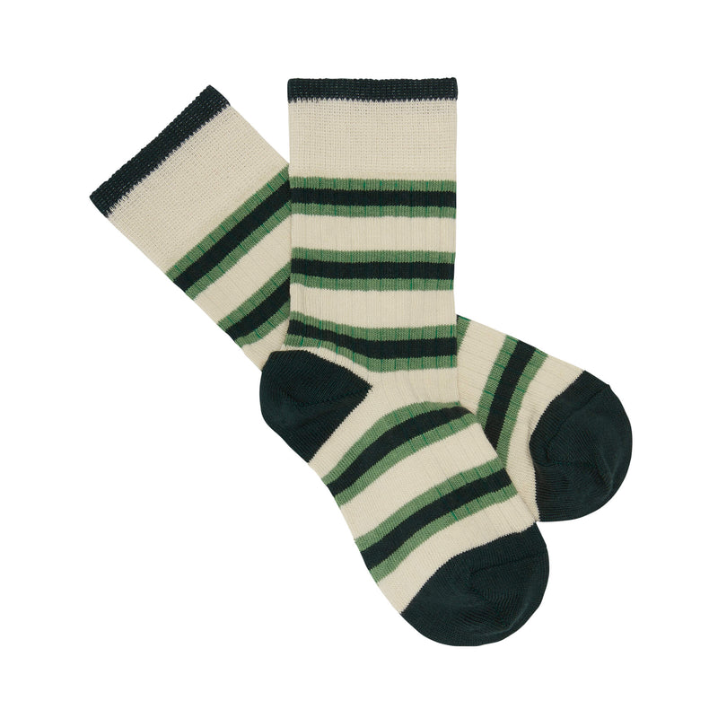 TRIPE SOCK-DEEP GREEN