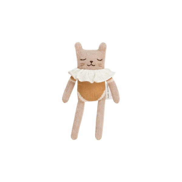 Kitten soft toy 貓咪-羊鴕毛公仔 ochre bodysuit