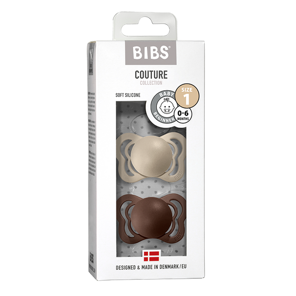 Bibs Couture 2 Pack Vanilla & Mocha - 矽膠奶嘴 Silicone