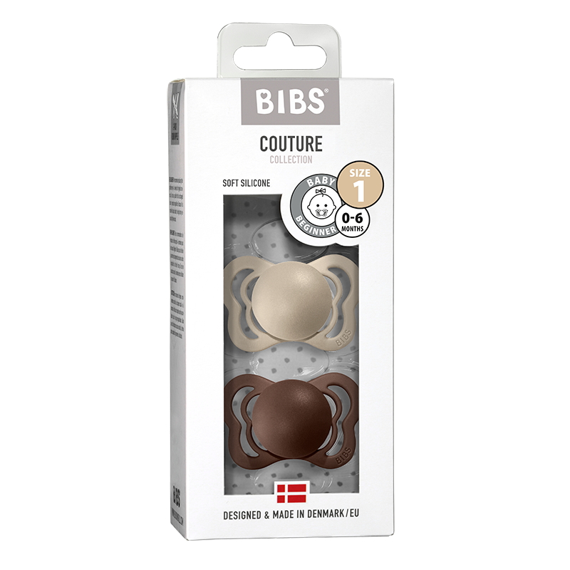 Bibs Couture 2 Pack Vanilla & Mocha - 矽膠奶嘴 Silicone