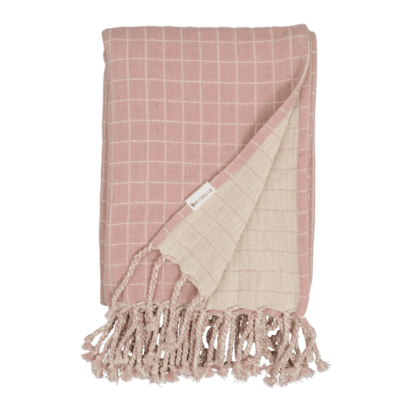 Baby blanket - 被子 Grid - Old Rose