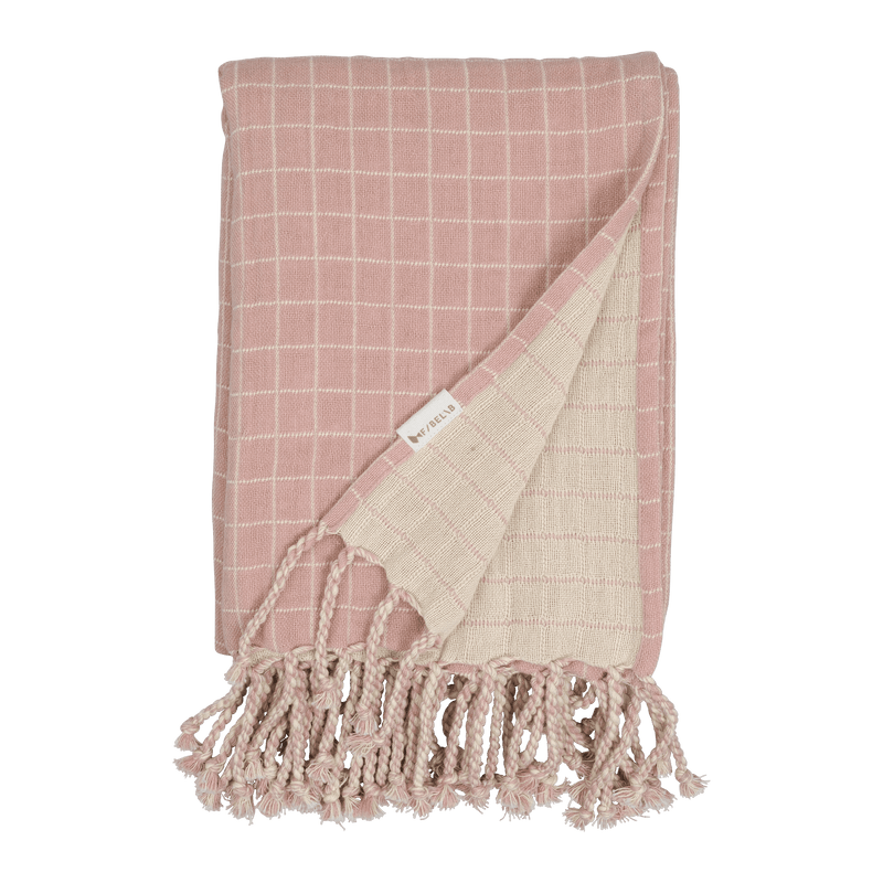 Baby blanket - 被子 Grid - Old Rose