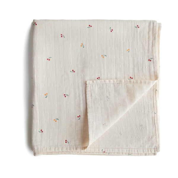 Swaddle Blanket Organic Cotton 有機棉紗巾 (Cherries)