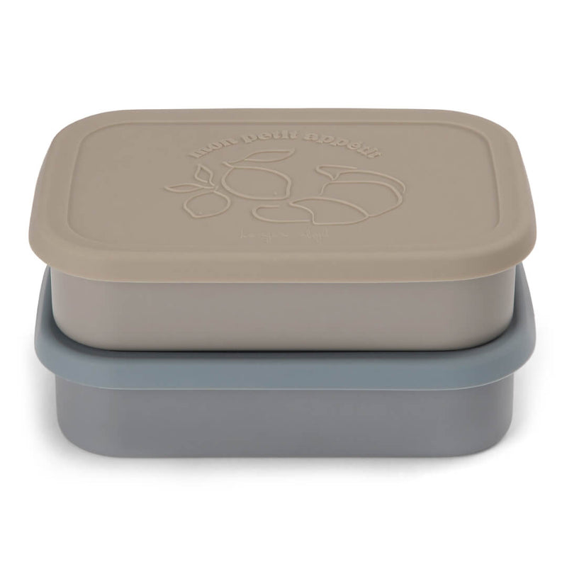 2 PACK FOOD BOXES LID SQUARE 餐盒 - BLUE
