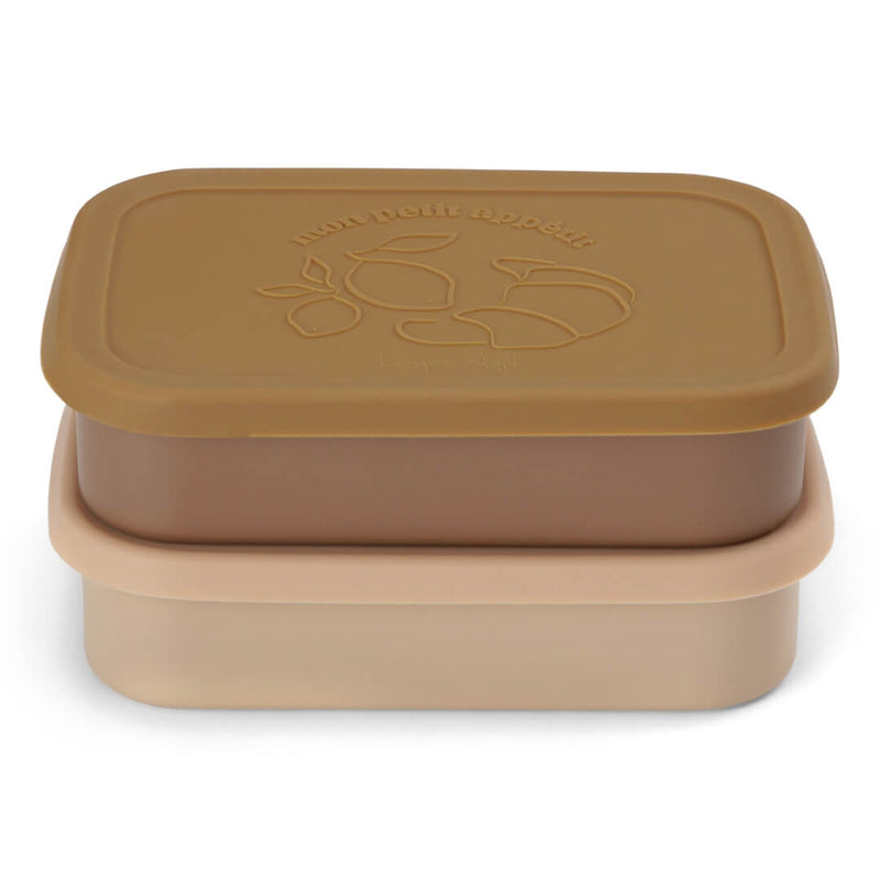 2 PACK FOOD BOXES LID SQUARE 餐盒 - ROSE