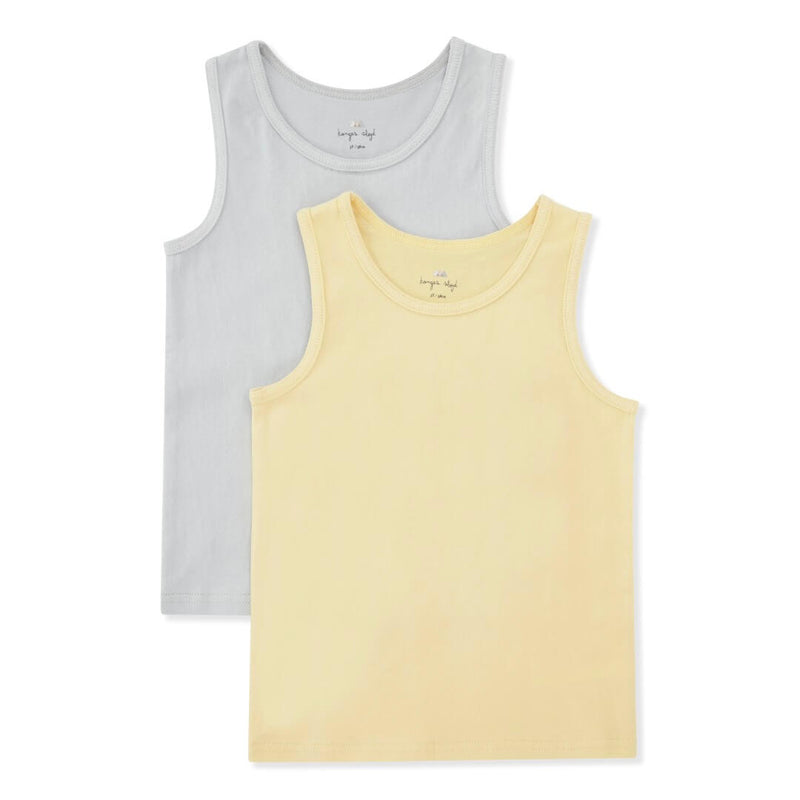 2 PACK BASIC TANK TOP 2件裝小背心 -PEARL BLUE