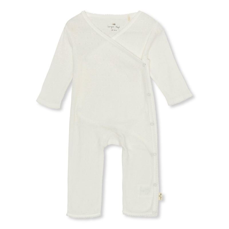 MINNIE NEWBORN ONESIE 有機棉連體衣-CLEAR WHITE